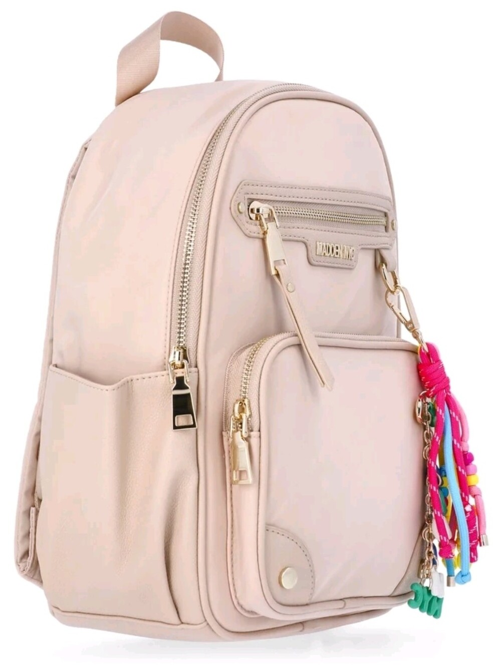 NWT! Madden NYC Beige Womens Dome Core Backpack Purse NEW - Picture 3 of 11